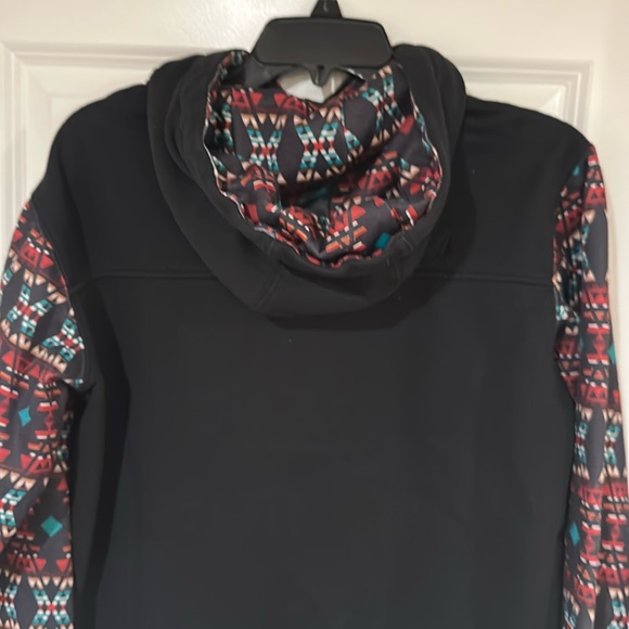 “Legendary Hoody” Roughy Hoody black Aztec print - Picture 4 of 4